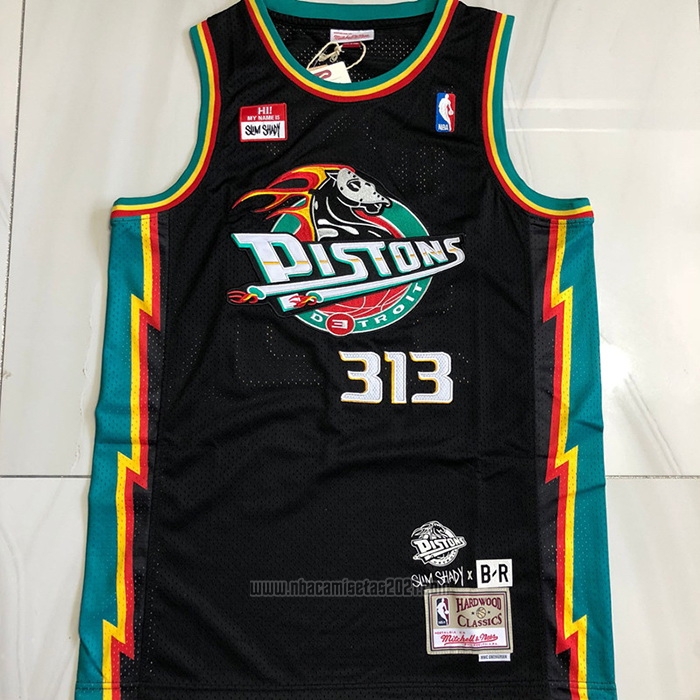 Camiseta Detroit Pistons Slim Shad X BR #313 Negro